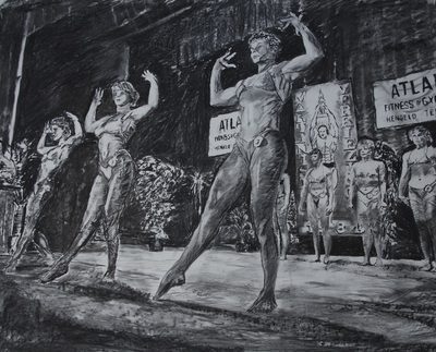 Lutkenieuwstraat: bodybuilders