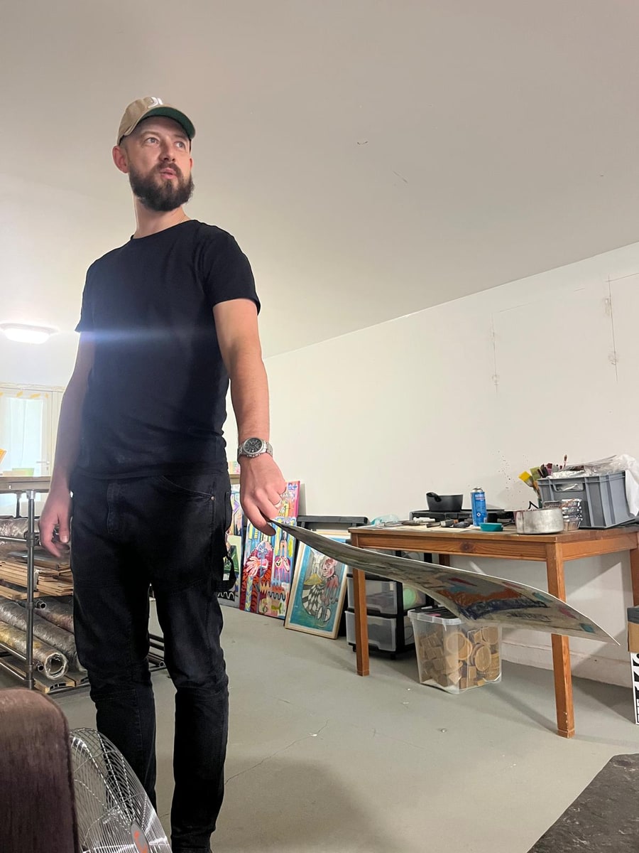 Hugo Braams in the studio