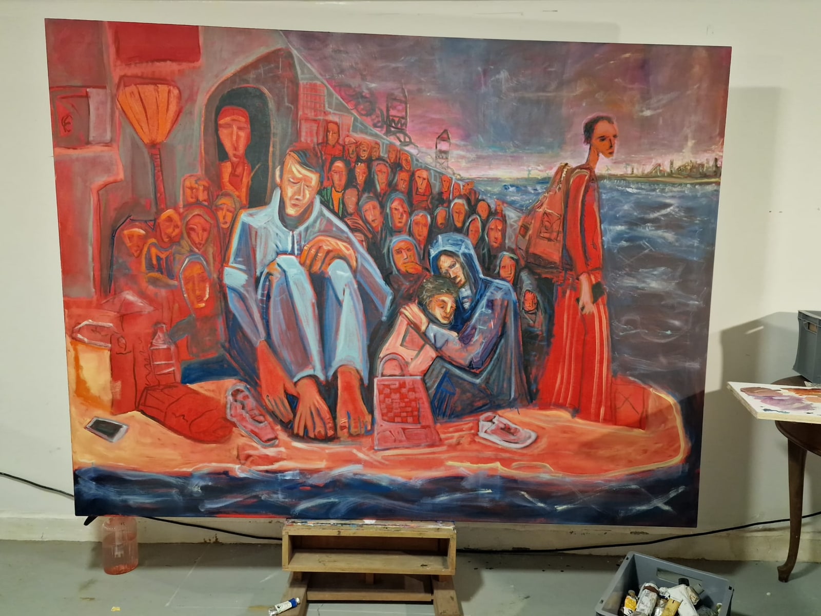 Painting in progress, step 2
