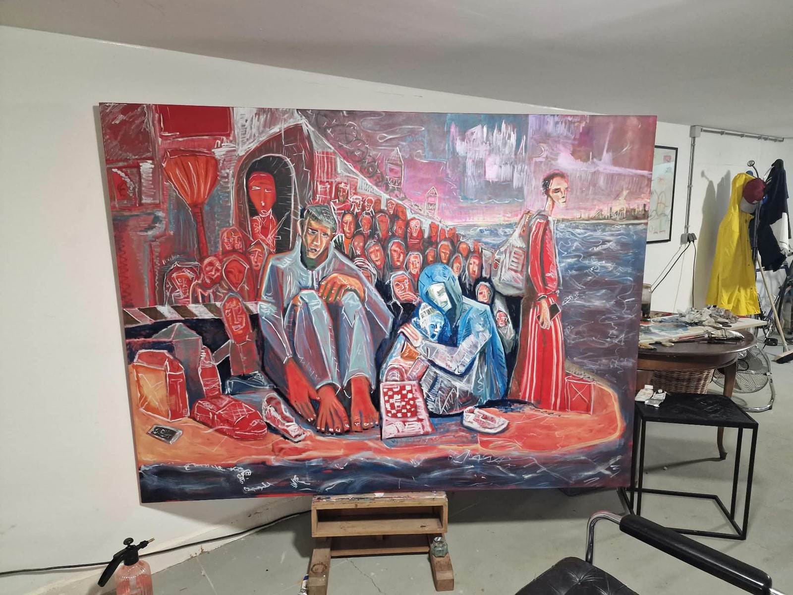 Painting in progress, step 3