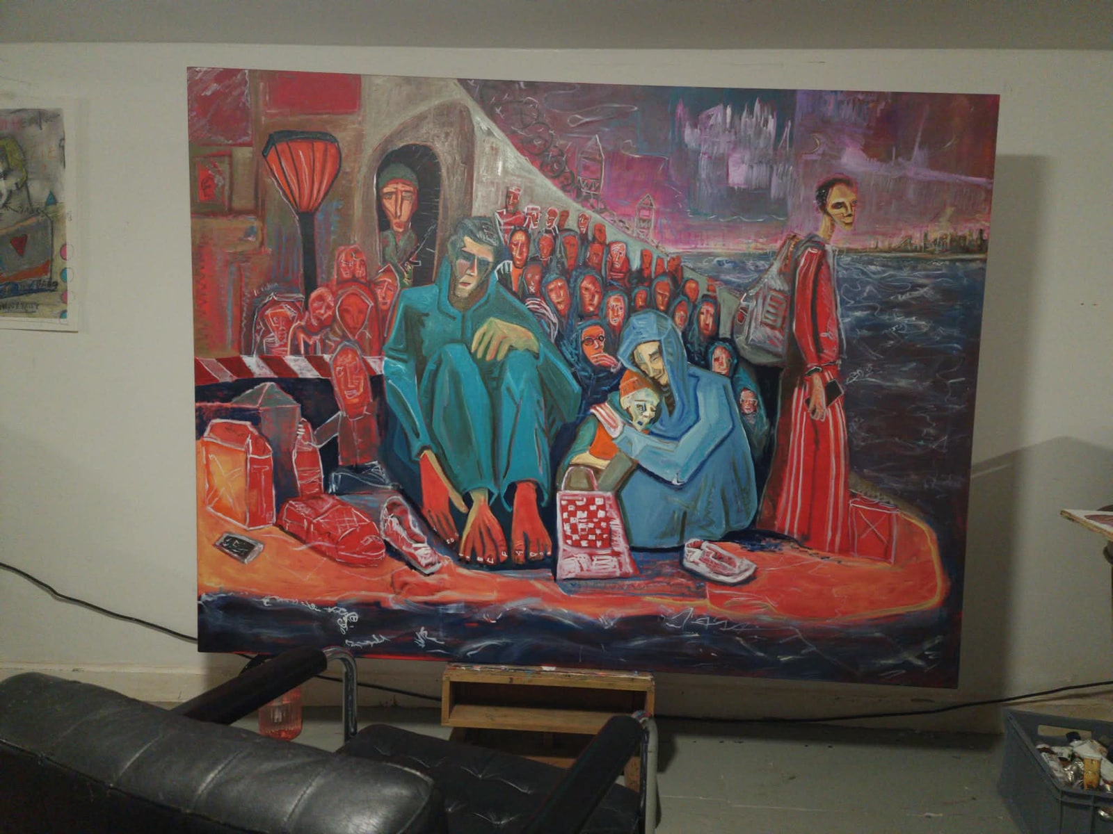 Painting in progress, step 4